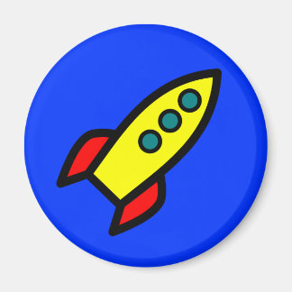 Imã Cartoon Rocket Ship