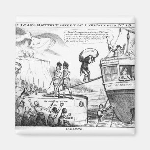 Imã Cartoon satírico sobre o Estado da Irlanda