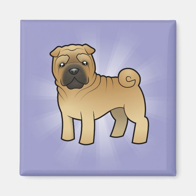 Imã Cartoon Shar Pei (Frente)