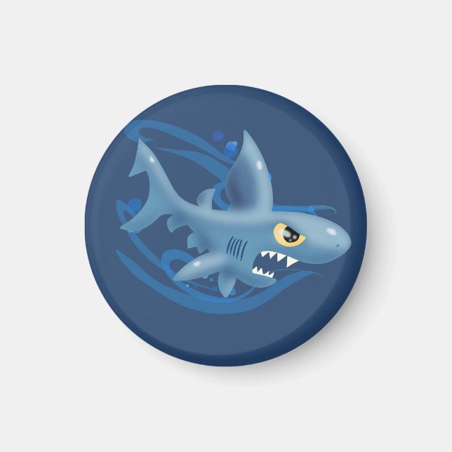 Imã Cartoon Shark Incrível (Frente)