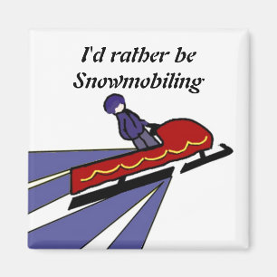 Imã Cartoon Snowmobile com Say