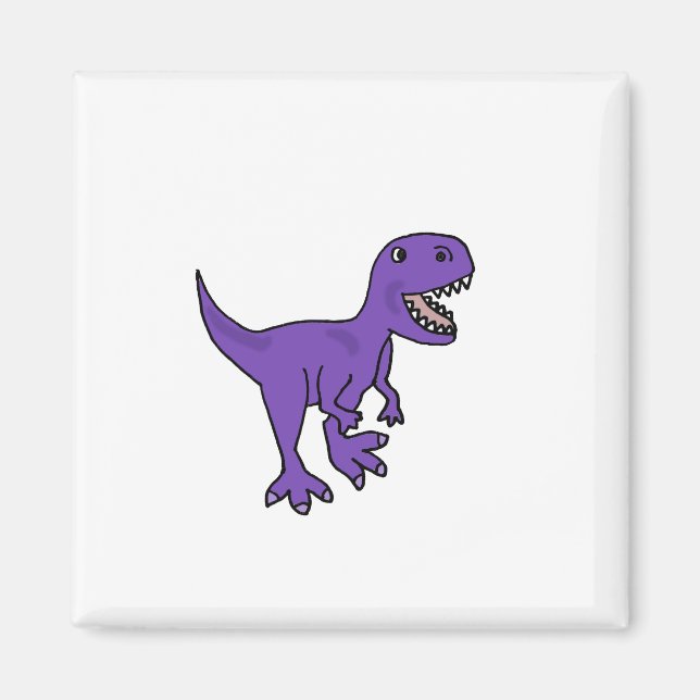 Imã Cartoon T-Rex Dinossauro Engraçado (Frente)