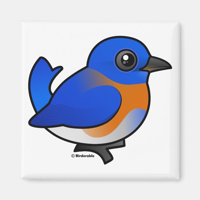 Imã Cartoon Western Bluebird (Frente)