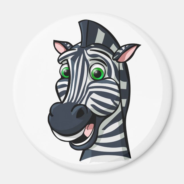Imã Cartoon Zebra (Frente)