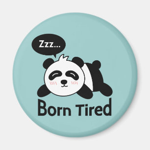 Imã Cartum de Panda Fofo Dormindo