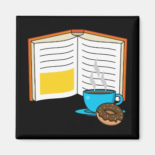 Imã Cartum de Rosquinha e café