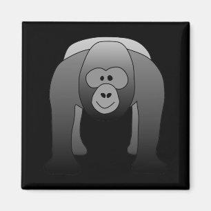 Imã Cartum Silverback Gorilla