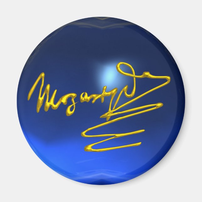 Imã CASA A MOZART, safira azul (Frente)