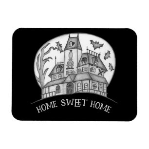 Ímã Casa Assombrada e Morcegos Halloween