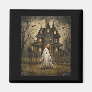 Imã Casa Assombrada Fantasma Vintage Halloween