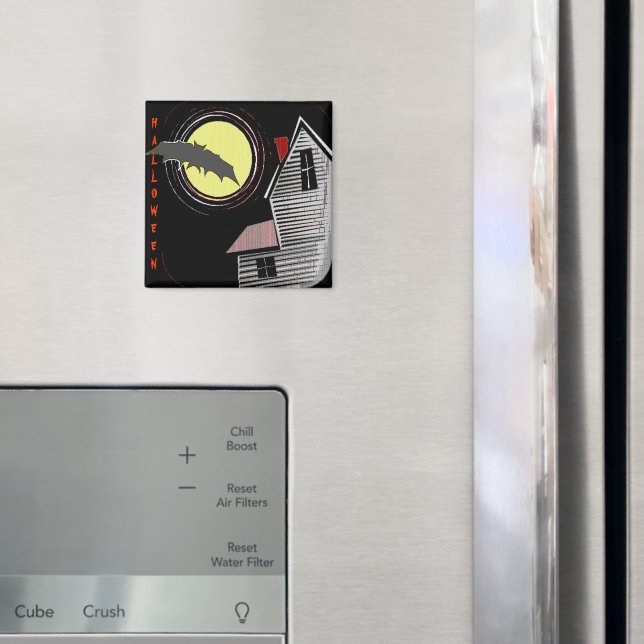 Imã Casa Assombrada Lua cheia e Bat (In Situ (Fridge))