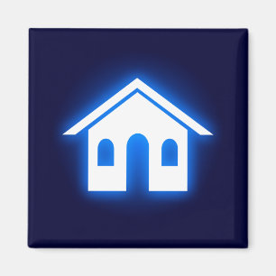 Imã casa azul brilhante