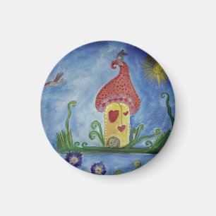 Imã Casa Branca Desenho Pequeno, 3,2 Cm De Magneta Red