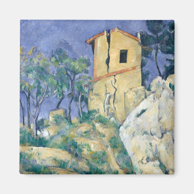 Imã Casa com Paredes Rachadas Paul Cezanne Posta Imp (Frente)