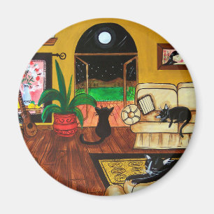 Imã Casa da Lua cheia dos gatos
