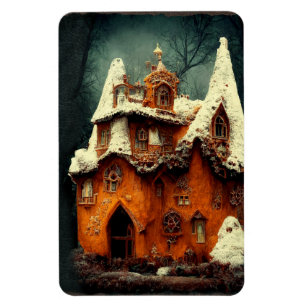 Ímã Casa de Biscoito de Gengibre Gótico de Inverno