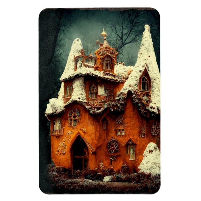 Ímã Casa de Biscoito de Gengibre Gótico de Inverno (Vertical)