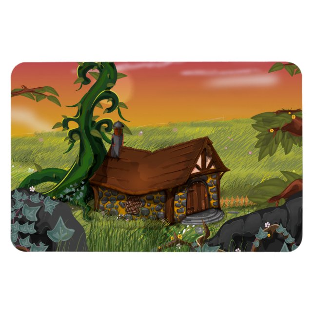Ímã Casa de Contos de Fadas Cartoon (Horizontal)