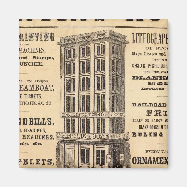 Imã Casa de Impressão de Leisenring (Frente)