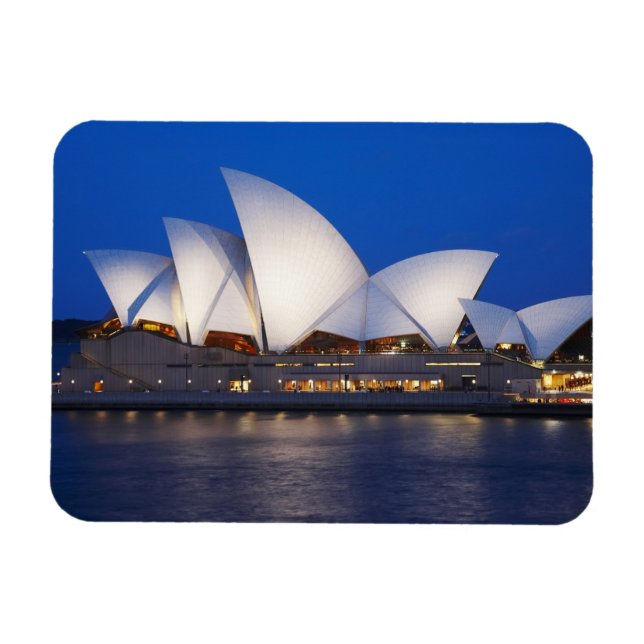 Ímã Casa de Ópera de Sydney à Noite, Sydney, Nova Gale (Horizontal)