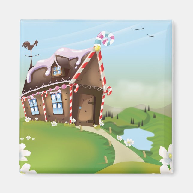 Imã Casa de pão-de-gengibre (Frente)