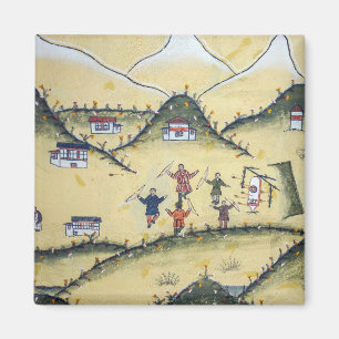 Imã Casa do Butão com quadros de arqueiros - Butão