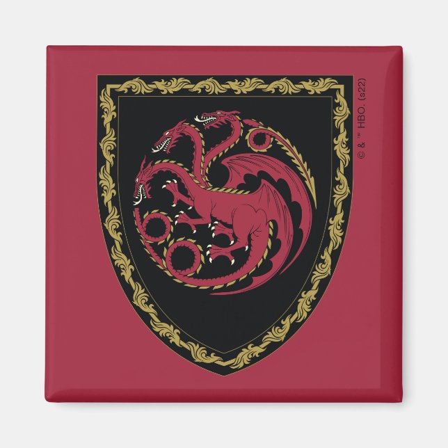 Imã CASA DO DRAGÃO | House Targaryen Crest (Frente)
