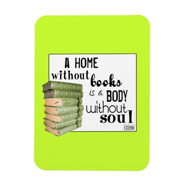Ímã Casa sem Livros = Corpo sem alma (Vertical)