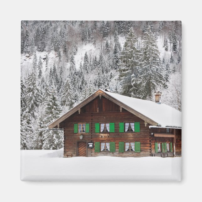 Imã Casa tradicional de madeira em íman da Baviera (Frente)