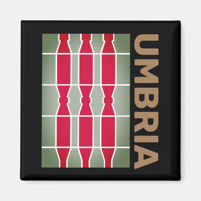 Imã Casaco de Armas/ bandeira da Úmbria, Itália (Frente)