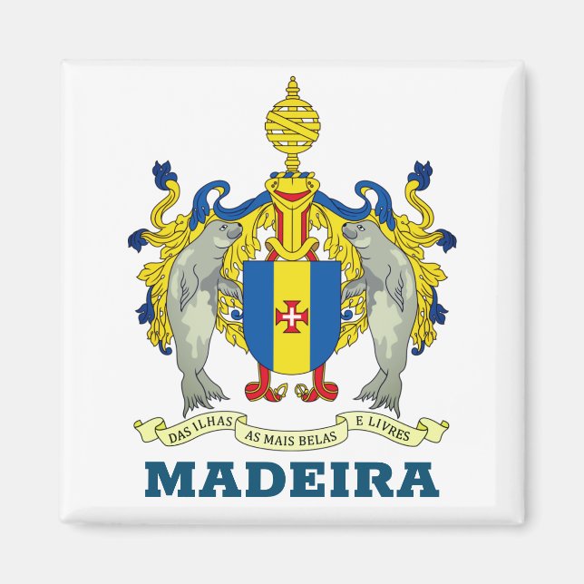 Imã Casaco de Armas da Madeira, Portugal Magnet (Frente)