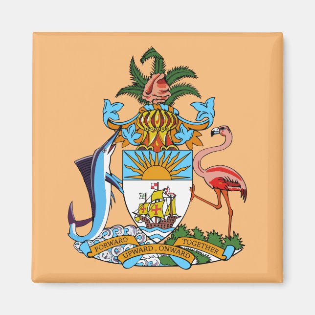Imã Casaco de armas das Baamas (Abaco, Eleuthera) (Frente)