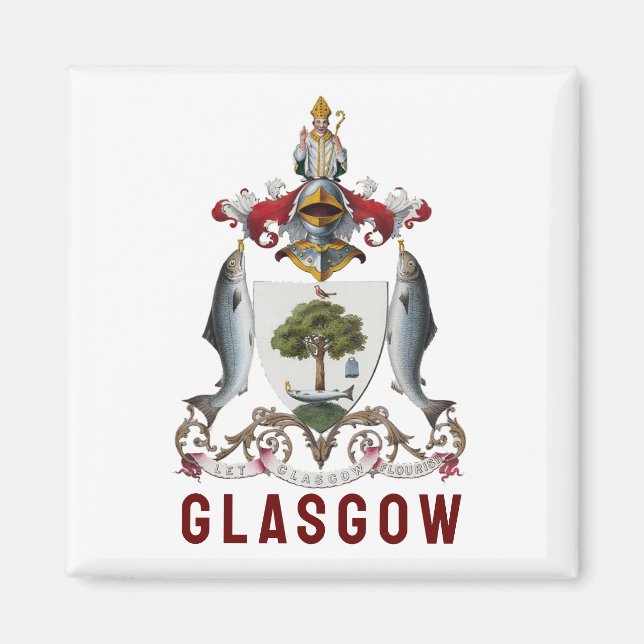 Imã Casaco de Armas de Glasgow, ESCÓCIA (Frente)