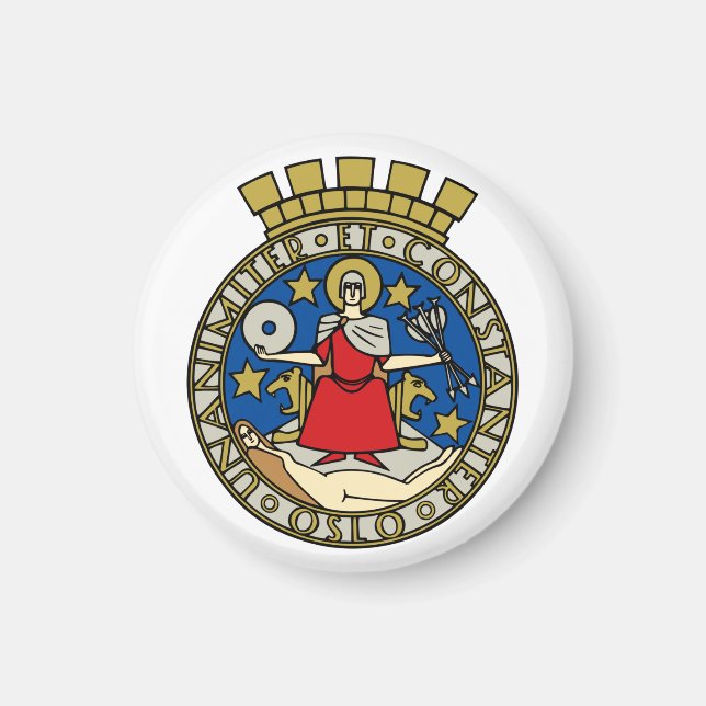 Imã Casaco de Armas de Oslo, Noruega (Frente)