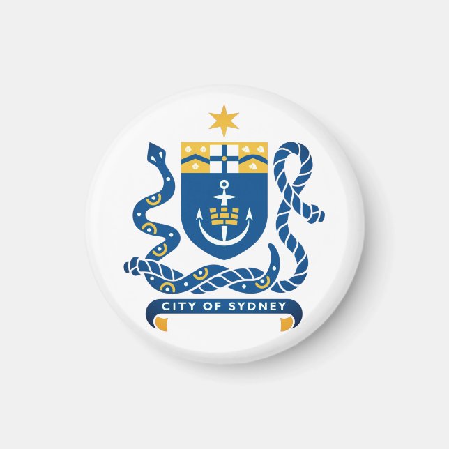 Imã Casaco de Armas de Sidney, Austrália (Frente)