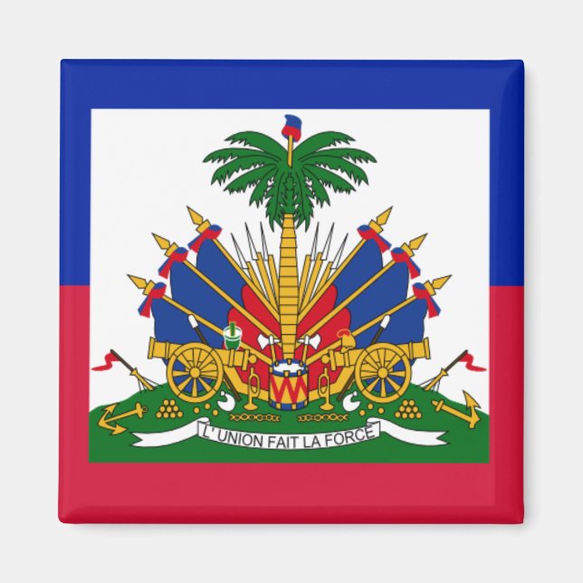 Imã Casaco de armas do Haiti Flag (Frente)