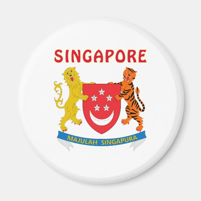 Imã Casaco De Armas SINGAPURA (Frente)