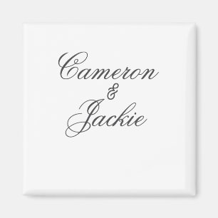 Imã Casais de casamento simples e elegantes nome calig