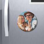 Imã Casais de Foto do Coração de Amor Coração de Bonit<br><div class="desc">Os Casais de Foto com Coração de Coração de Amor e Bonito Magnets apresentam sua foto favorita com um coração de amor e são personalizados com seus nomes em moderno roteiro branco. Personalize editando o texto na caixa de texto fornecida e adicionando sua própria imagem. Presentes perfeitos para casais, namorada,...</div>