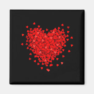 Imã Casais Dia dos Namorados Coração de Amor Vermelho