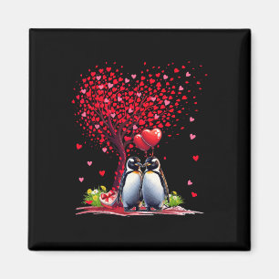 Imã Casais Pinguins Cotume Dia dos Namorados Árvore Fo
