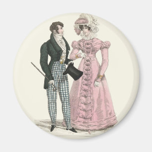Imã Casal Antigo Casamento 1823 Homem Mulher Moda