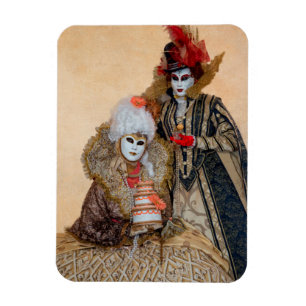 Ímã Casal com Fantasia de Carnaval, Veneza