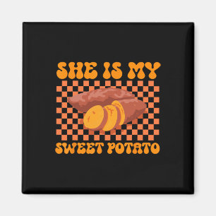 Imã Casal De Ação De Graças De Groovy Correspondente E