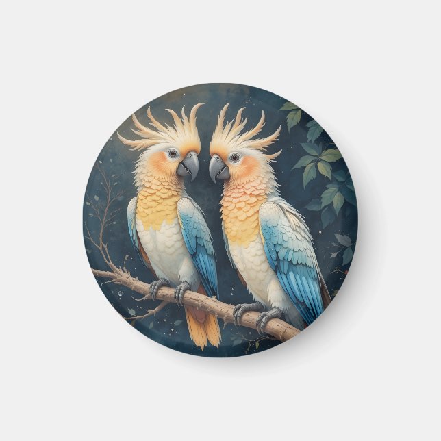 Imã Casal de Cenoura Cockatoo (Frente)