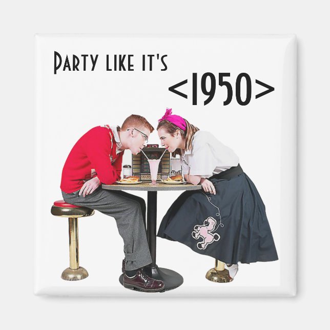 Imã casal de Compro Soda da década de 1950 (Frente)