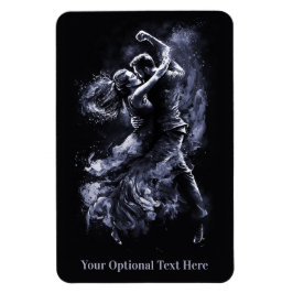 Ímã Casal de dança de texto personalizado