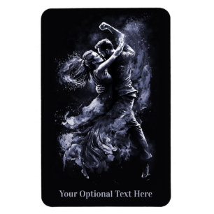 Ímã Casal de dança de texto personalizado