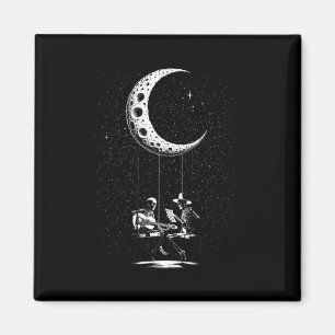 Imã Casal de Esqueletos Lua Tocando Violão Halloween