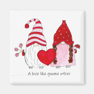 Imã Casal de Gnome Um amor como gnomo outro